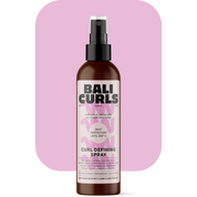 Bali Curls Curls defining Spray Produktabbildung vor pinker Rechteckigen Form mit abgerundeten Ecken