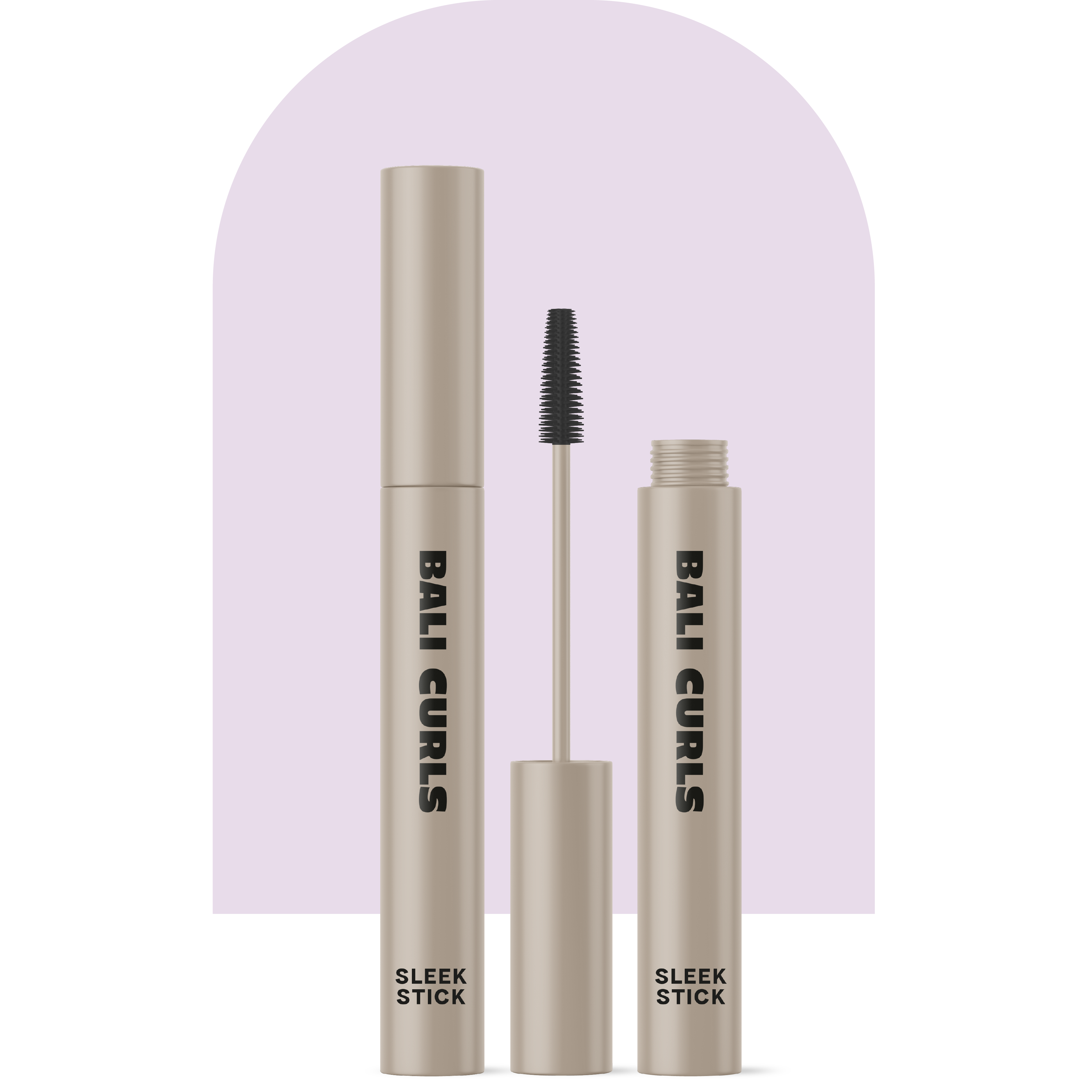 Bali Curls Sleek Stick Produktabbildung offen und geschlossen vor Weißem Bogen mit Transparentem Hintergrund