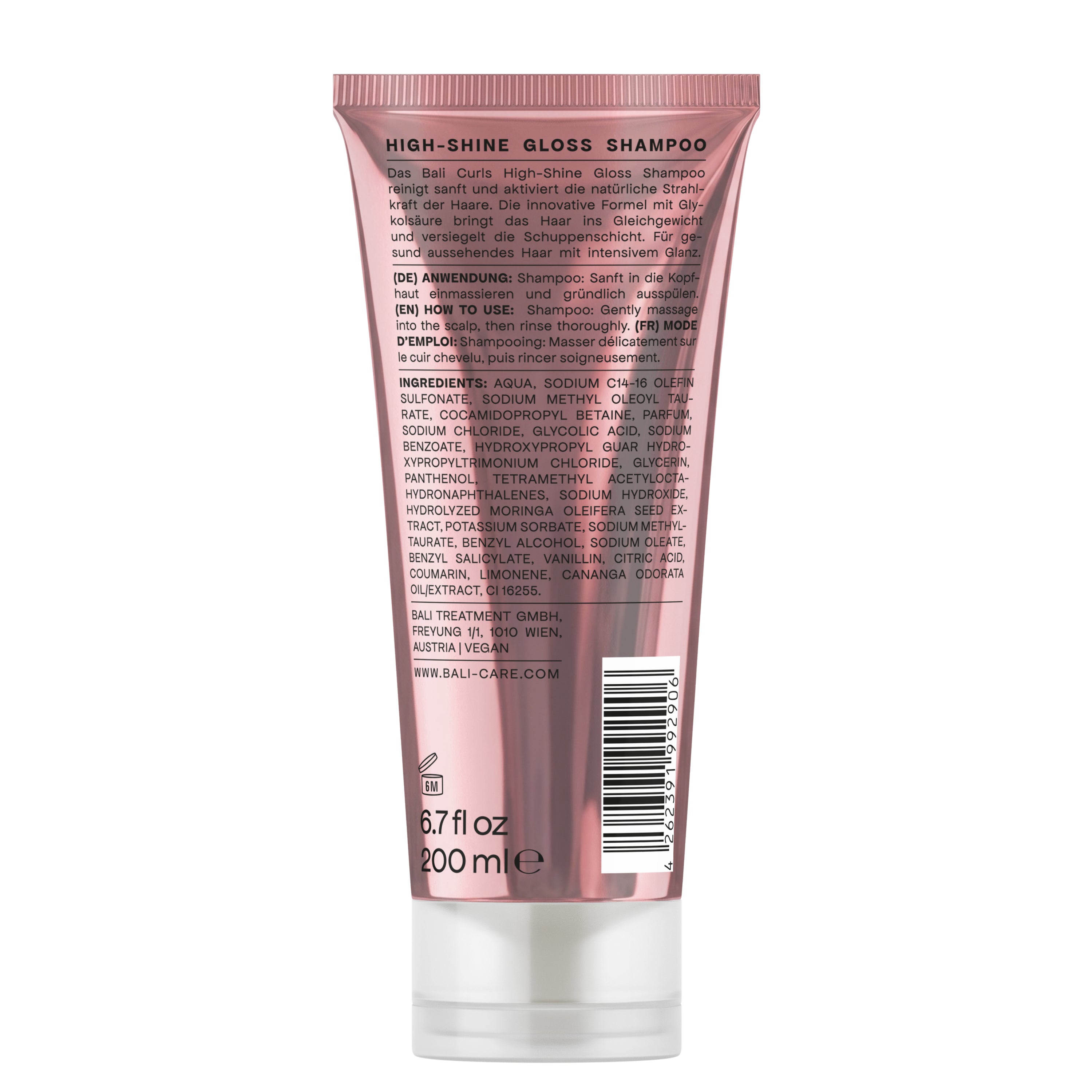 Bali Curls High Shine Gloss Shampoo Produktabbildung Back