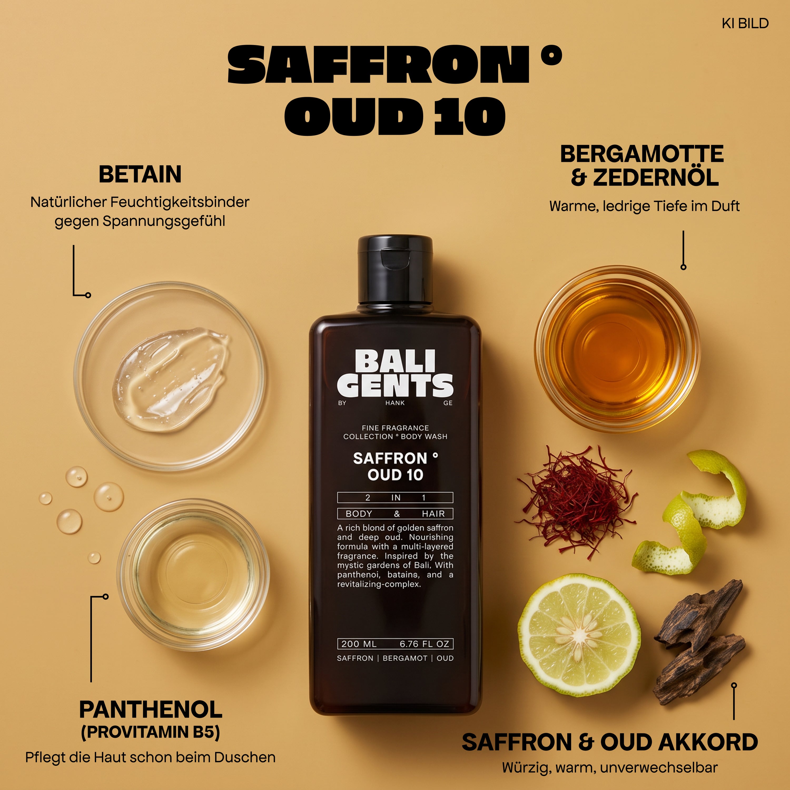 Bali Gents Duschgel Saffron & Oud Mood 5