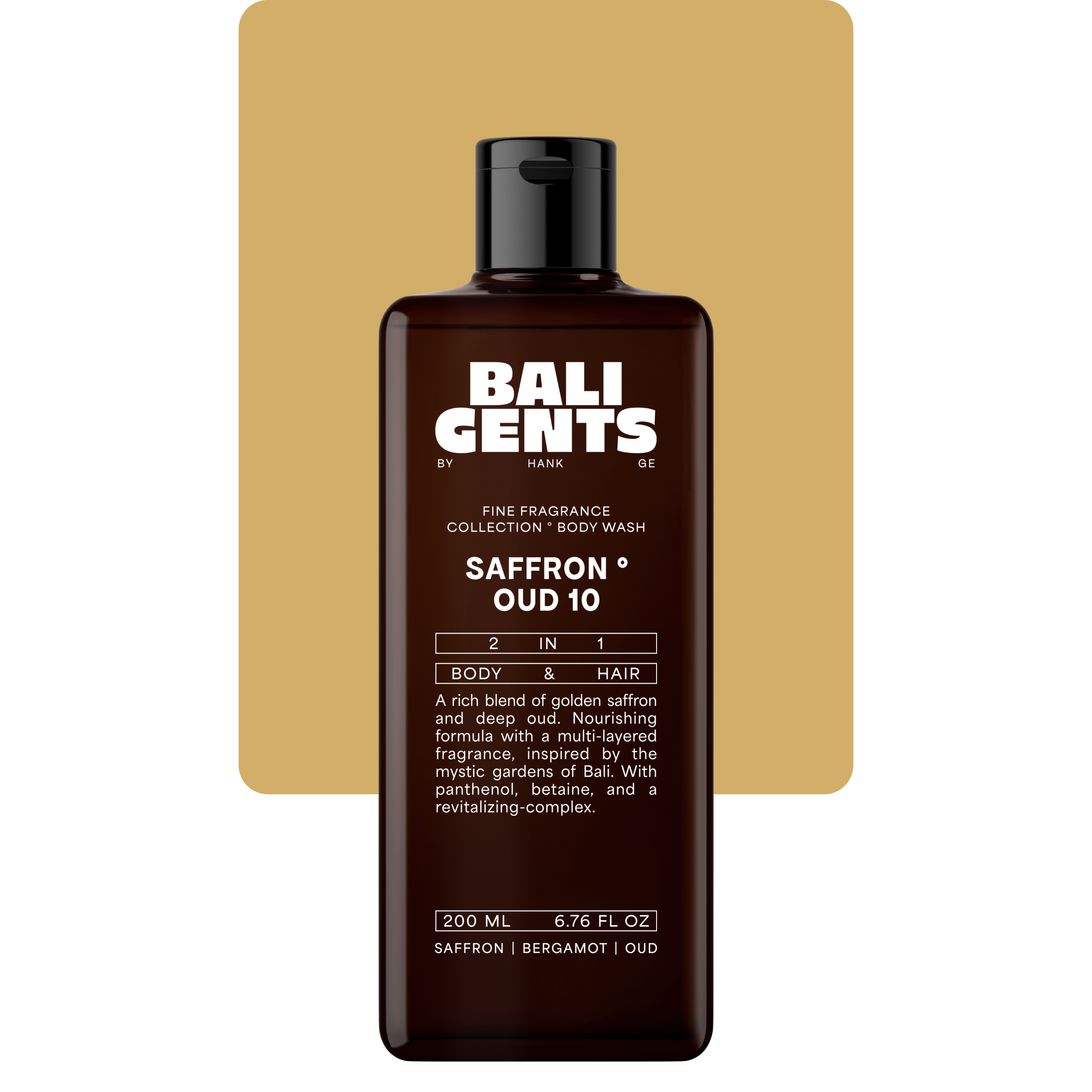 Bali Gents Duschgel Saffron & Oud Produktabbildung Shape