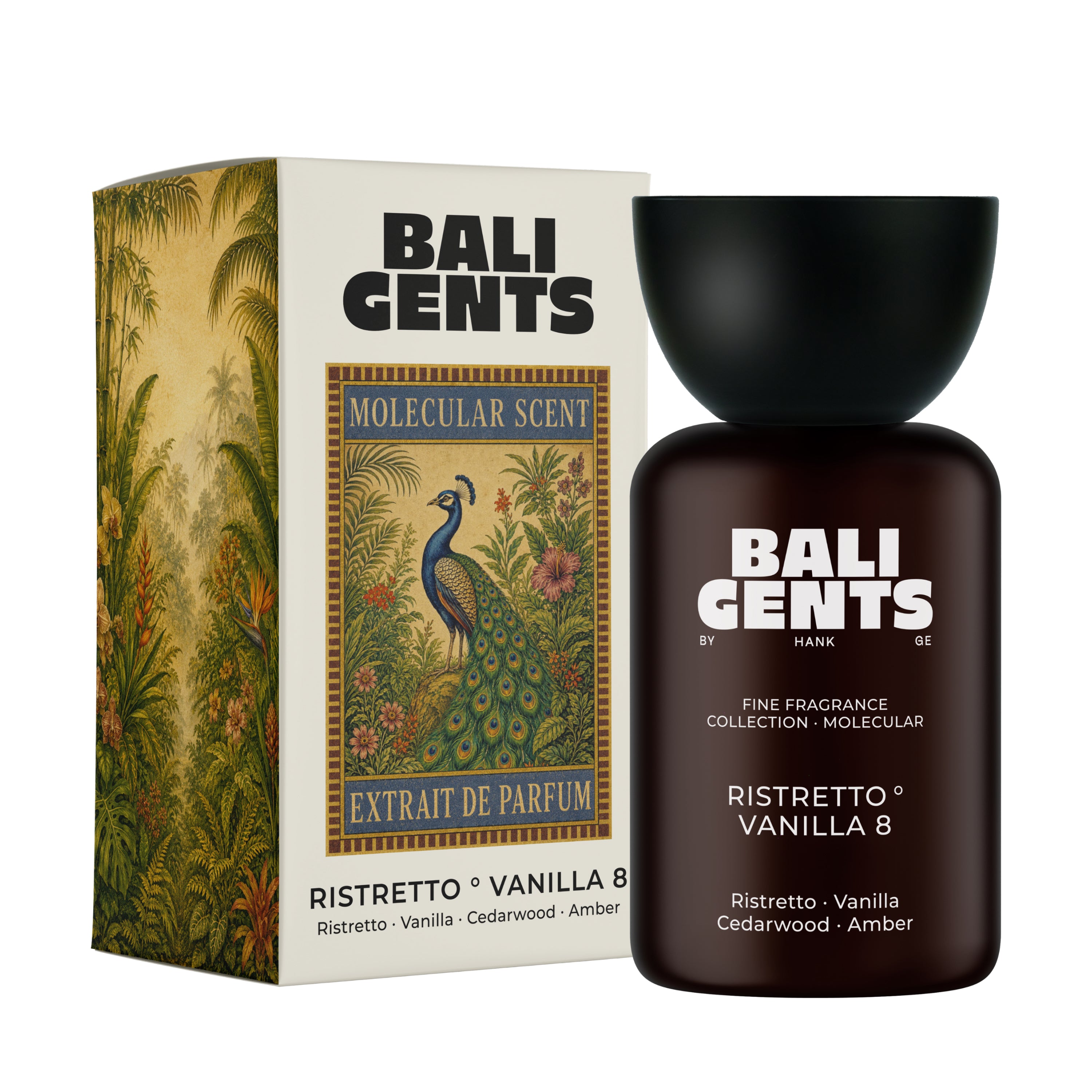 Bali Gents Extrait de Parfum Ristretto Vanilla 8 Produktabbildung mit Karton