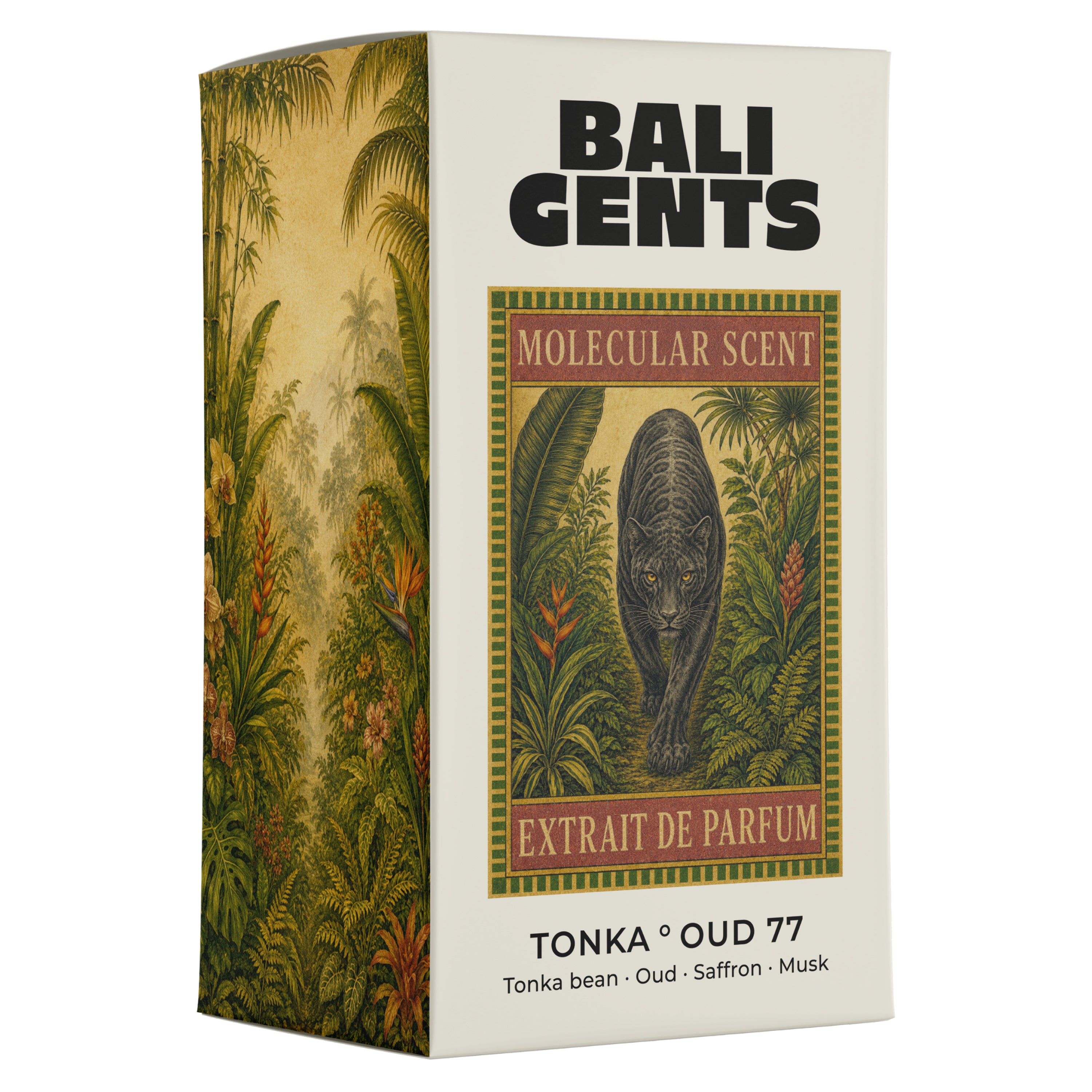 Bali Gents Extrait de Parfum Tonka Oud 77 Produktabbildung Karton