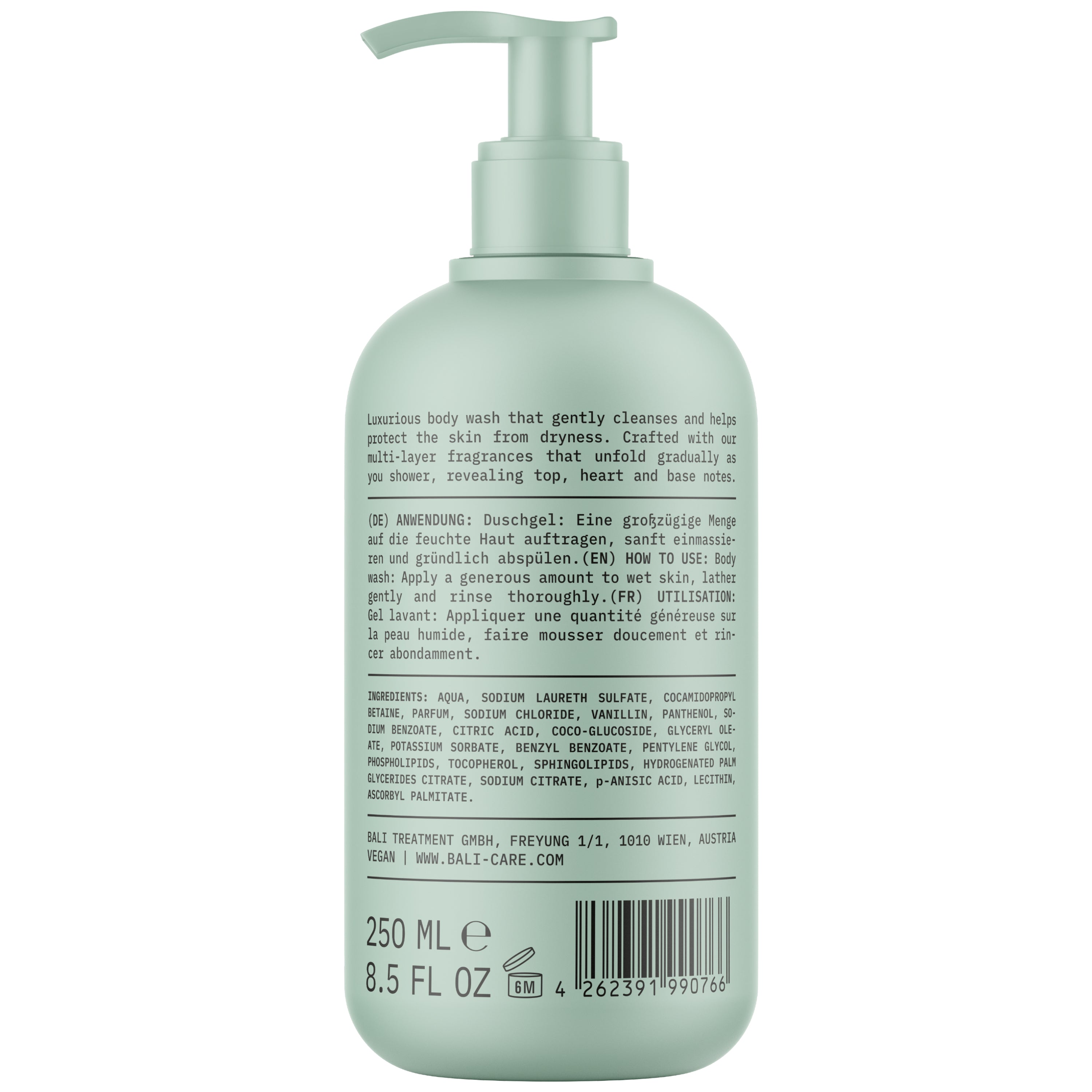 Bali Skin Bodywash Pistacchio Creme & Macadamia Produktabbildung Back