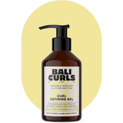 Bali Curls Curl Defining Gel Produktabbildung vor Gelbem Oval mit Transparentem Hintergrund