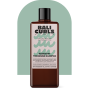 Bali Curls Rosemary Thickening Shampoo Produktabbildung vor grünem Bogen mit Transparentem Hintergrund