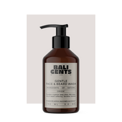 Bali Gents Gentle Face & Beard Wash Produktabbildung vor weißem Rechteck mit transparentem Hintergrund