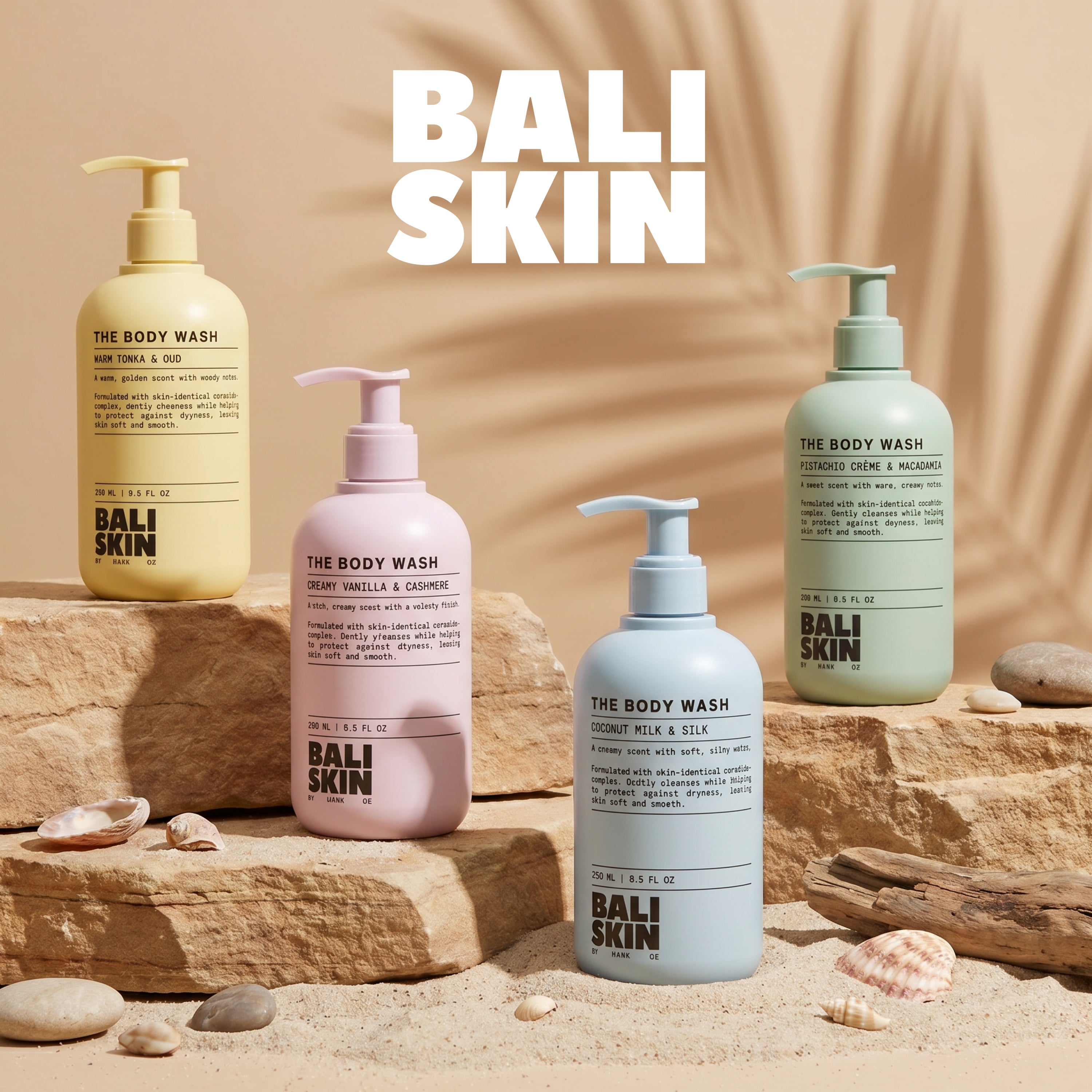 Bali Skin Produktkachel mit Logo und Produktabbildungen